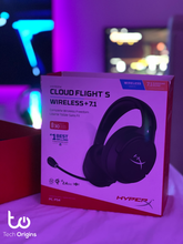 Load image into Gallery viewer, HyperX HeadSet Cloud Flight S Wireless | Wireless Gaming Grade Headset | 7.1 Surround Sound | Qi Enabled Wireless Charging | Renewed
